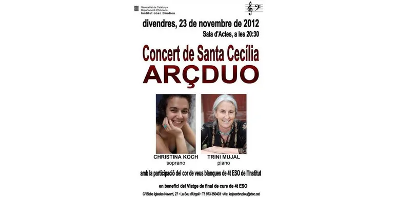 Concert de Santa Cecília a l'Institut Joan Brudieu