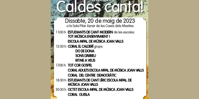Tots els grups vocals de Caldes s’aplegaran en la celebració del 40è aniversari de la Coral Guisla