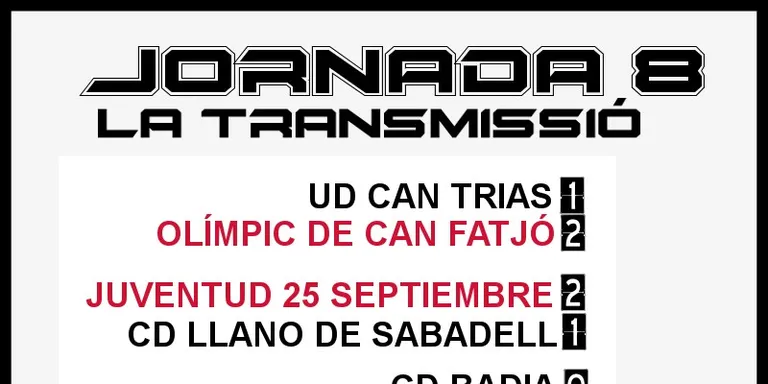 A PEU DE CAMP - JORNADA 8 diumenge