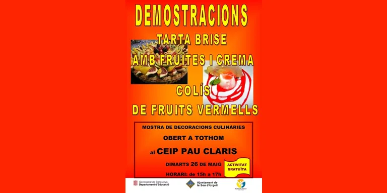 Demostracions de cuina amb fruita per a pares i mares