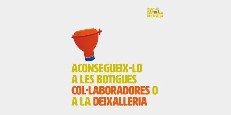 "Recicla l'oli amb el reciclolidor de la Selva": la nova campanya del Consell Comarcal