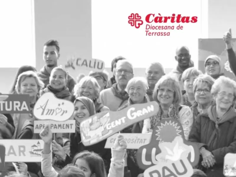 Fem Memòria 2018 de Càrites Rubí amb les resaponsables Mercè Moras i Sagrario Palomino