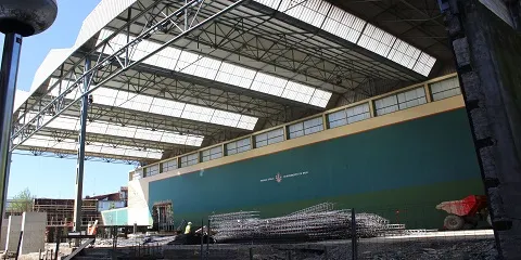 LA OBRA DEL FRONTÓN URANZU AVANZA EN SU PRIMERA FASE