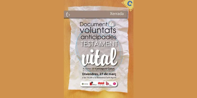 Xerrada sobre el testament vital a la Biblioteca Sant Agustí de la Seu