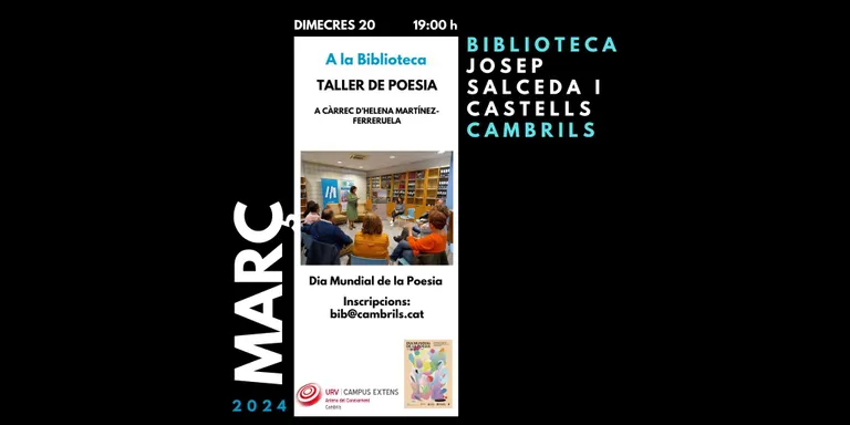 La filòloga Helena Martínez Ferreruela farà una tertúlia sobre poesia a la Biblioteca de Cambrils