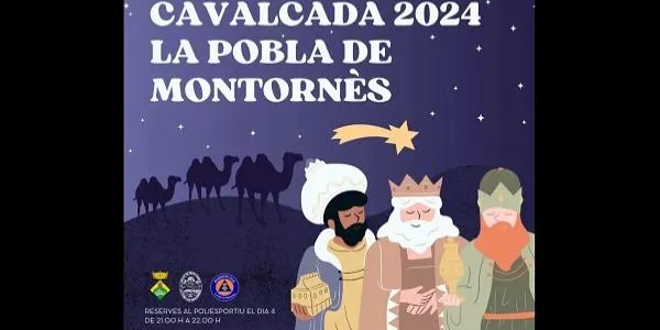 La Pobla de Montornès rebrà als Reis d'Orient a la plaça de l'Església, el 5 de gener a partir de les 18h