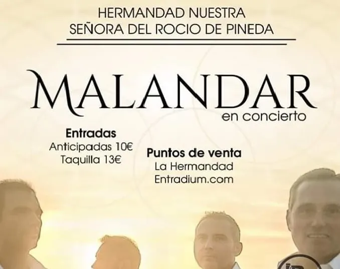 La Hermandad del Rocio organitza el concert amb el grup 'Malandar'