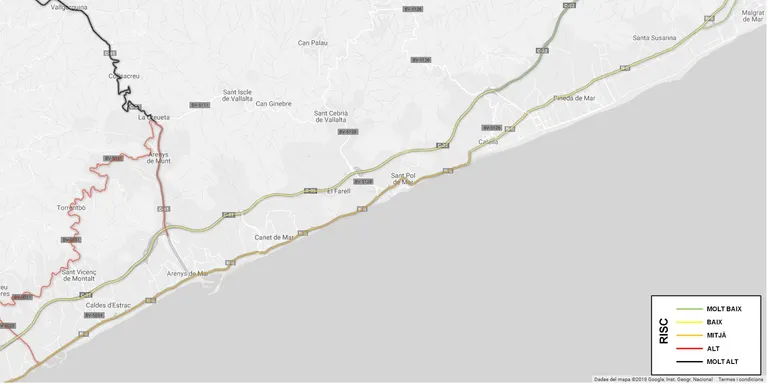 La NII al seu pas per Pineda és de baixa perillositat segons un estudi del RACC