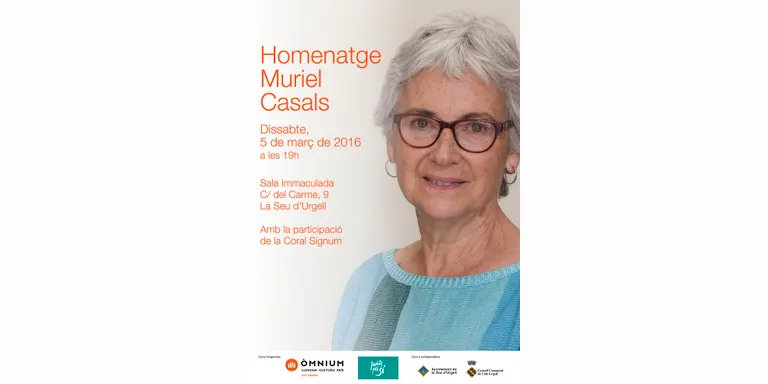 Homenatge a Muriel Casals a la Seu d'Urgell
