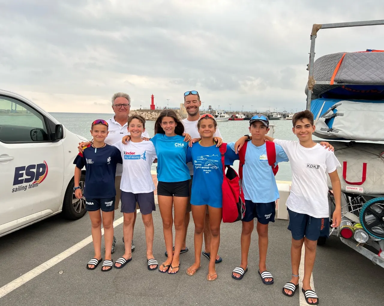 L’equip espanyol d’Optimist entrena a Cambrils abans del Campionat Europeu a Dinamarca