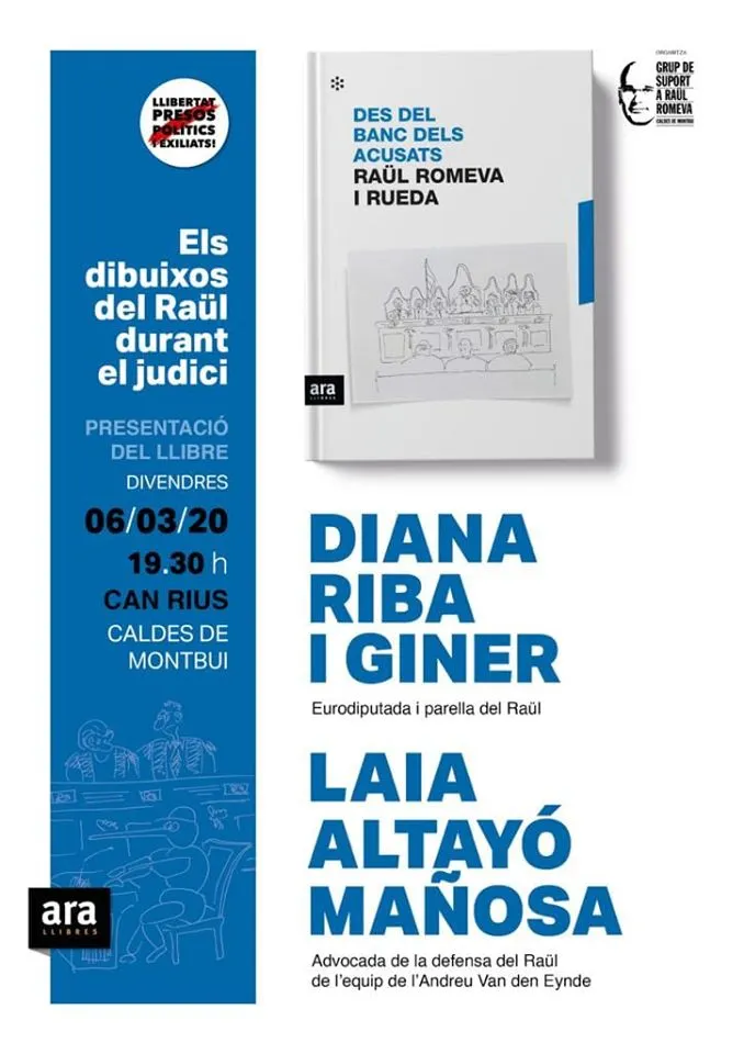 El Grup de Suport ha organitzat la presentació de l'últim llibre de Raül Romeva