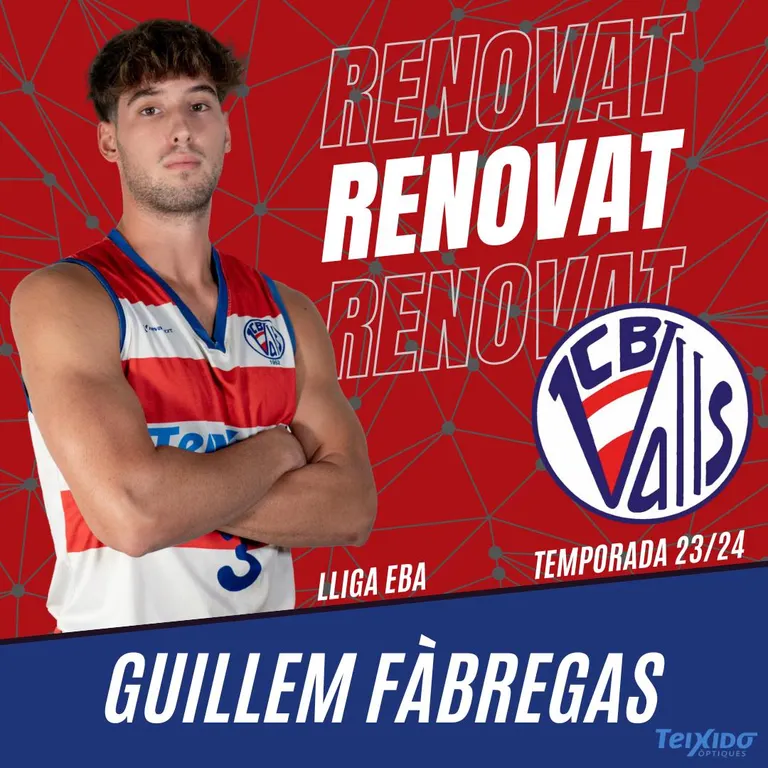 El CB Valls anuncia la renovació de Guillem Fàbregas