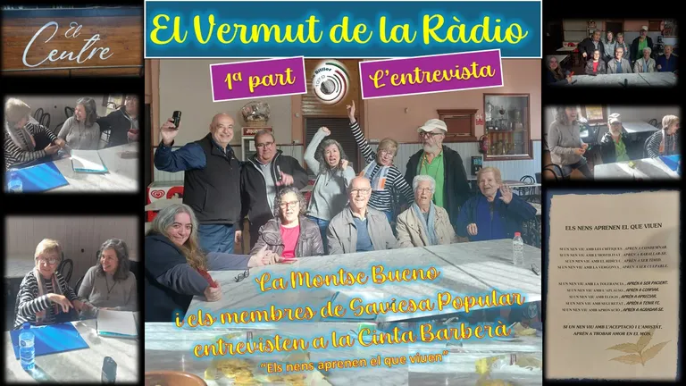 1ª part del 5è “Vermut de la ràdio” dels nostres amics de SAVIESA POPULAR entrevistant Cinta Barbarà