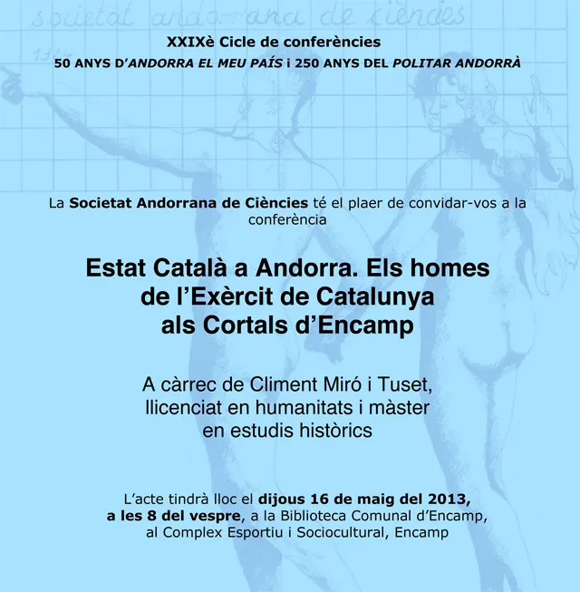 Conferència de Climent Miró sobre Estat català a Andorra