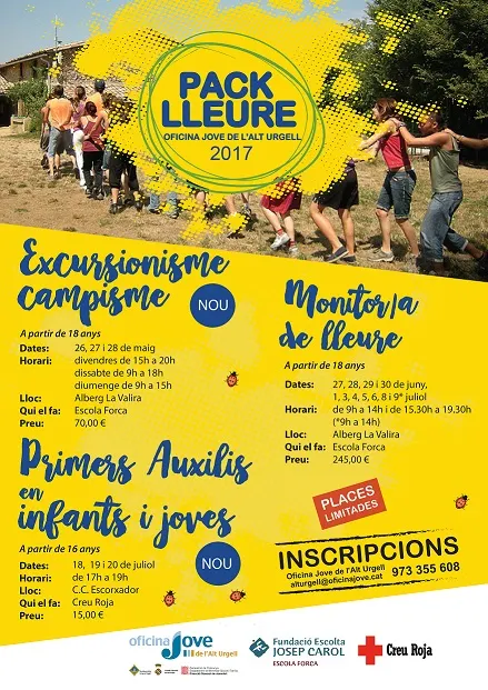 L'Oficina Jove de l'Alt Urgell oferta nous cursos d'educació en el lleure