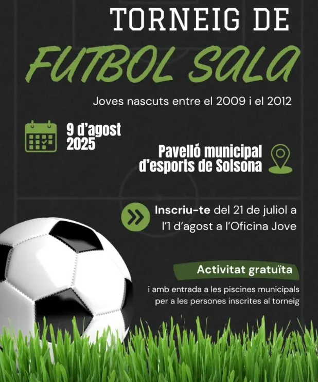 Avui s'obren les inscripcions al Torneig de Futbol Sala que organitza el Consell d'Adolescents