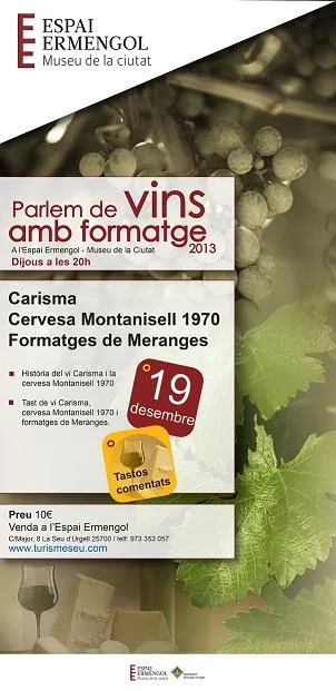 Tast comentat de vins amb formatge a l'Espai Ermengol de La Seu