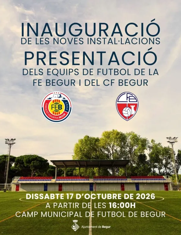 Begur inaugurarà dissabte les noves instal·lacions del Camp de Futbol Municipal