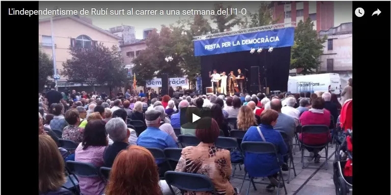 L'independentisme de Rubí surt al carrer a una setmana del l'1-O