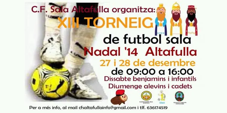 Finalitzen els preparatius del 13è Torneig de Futbol Sala de Nadal 2014