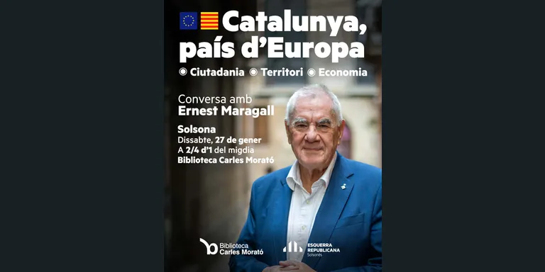 ERC Solsonès porta Ernest Maragall a Solsona per oferir la xerrada "Catalunya, país d'Europa"
