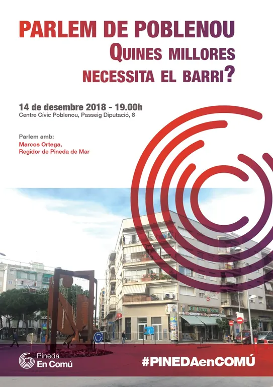 Pineda en Comú farà una assemblea oberta a Poblenou