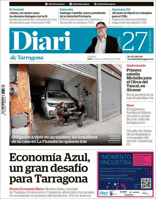 Cop d'ull als diaris d'aquest dimecres 27 de novembre