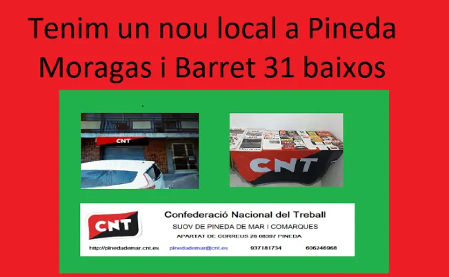 El sindicat CNT estrena nou local a Pineda