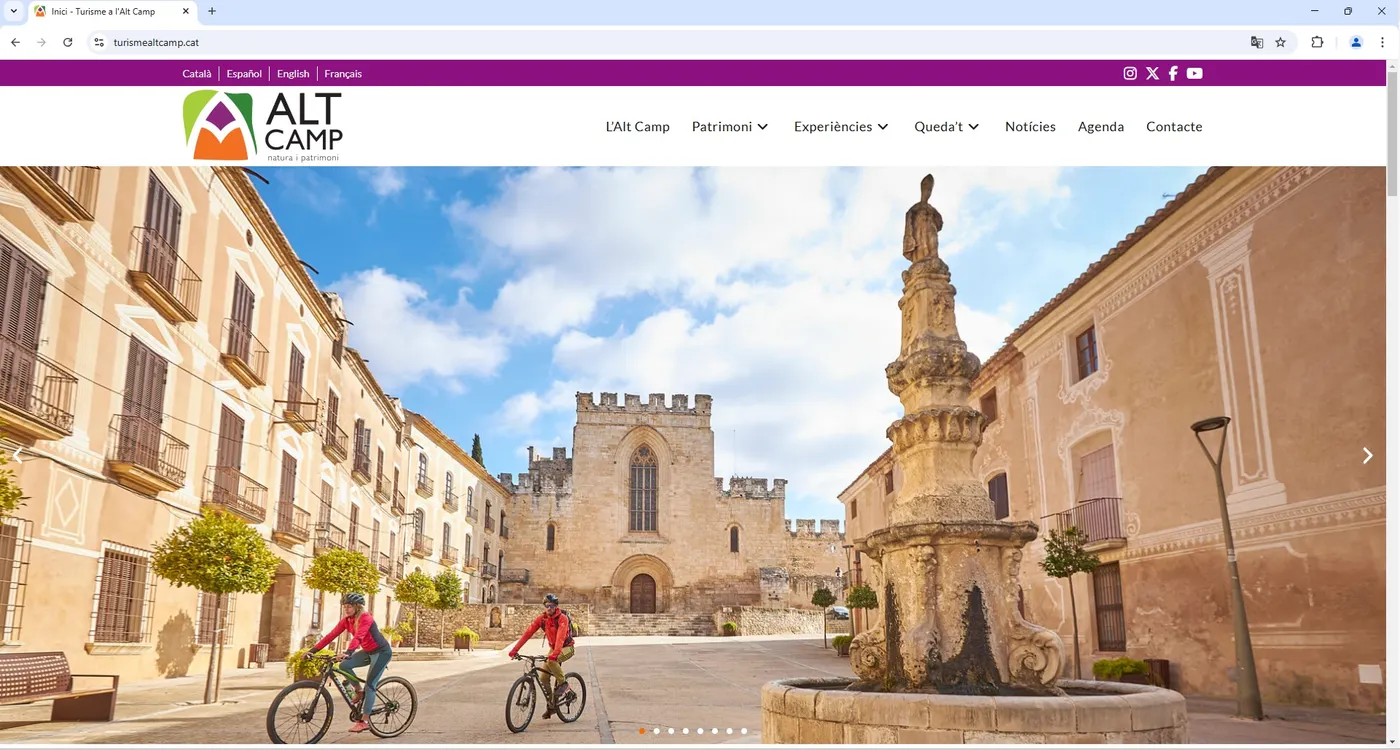 El Servei Comarcal de Turisme de l’Alt Camp estrena pàgina web