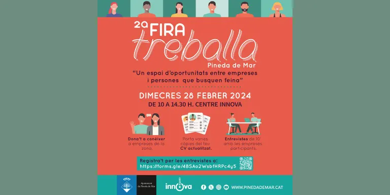 Inscripcions obertes per la 2ona Fira Treballa de Pineda, que oferirà llocs de treball del sector turístic i restauració