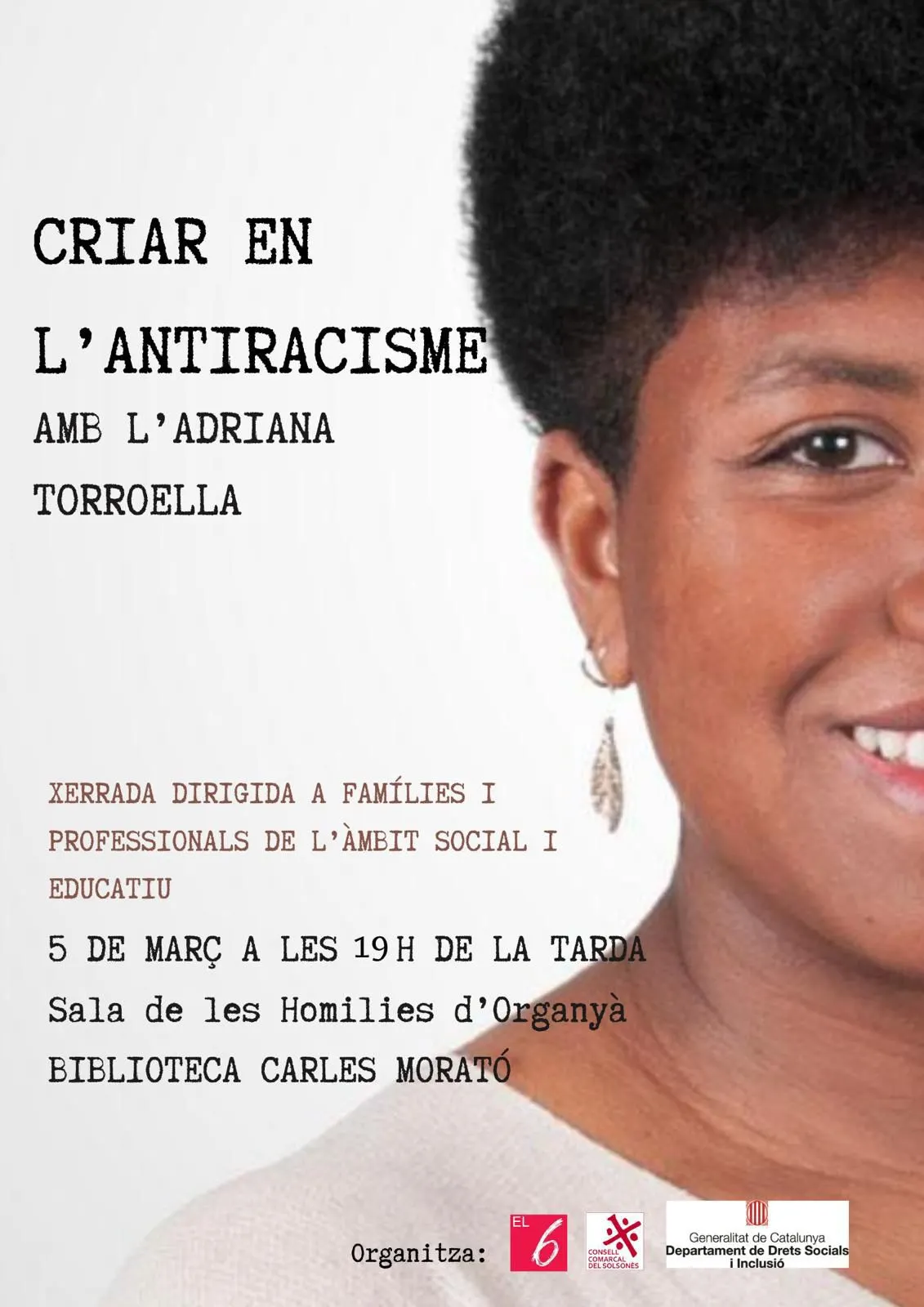 El SIS i el Servei de Migracions i Acollida del Consell Comarcal organitzen la xerrada “Criar en l’antiracisme”