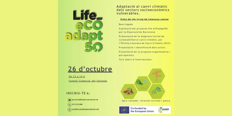 Solsona acull aquest dijous un living lab de la Catalunya Central per l'adaptació al canvi climàtic dels sectors socioeconòmics vulnerables