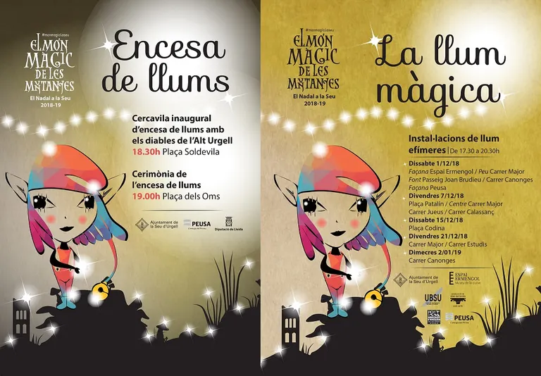 La Seu estrena la campanya de Nadal amb l'encesa de llums i la instal·lació 'La llum màgica'
