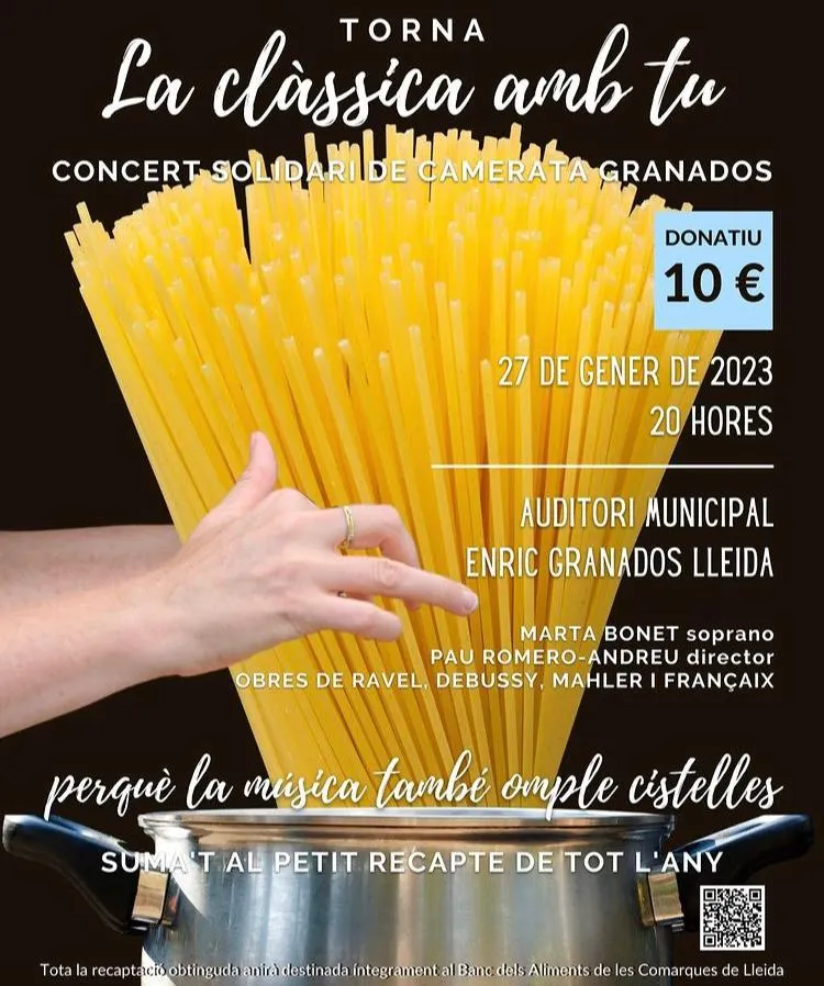 La formació lleidatana Camerata Granados fa un concert solidari en favor del Banc dels Aliments