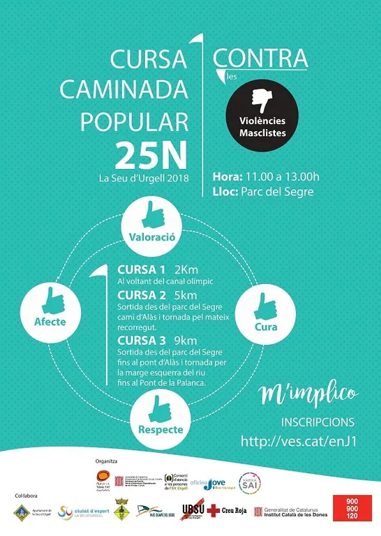 Cursa-caminada popular a la Seu per commemorar el 25-N