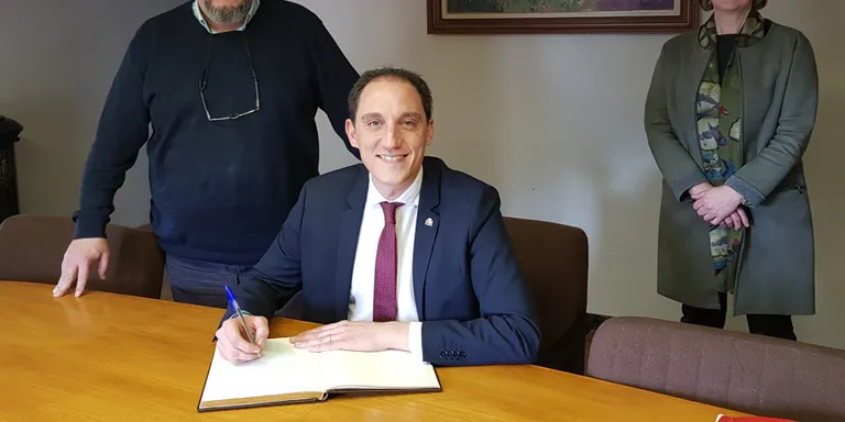 Reunió de José Crespín amb els alcaldes de Coll de Nargó i Cabó