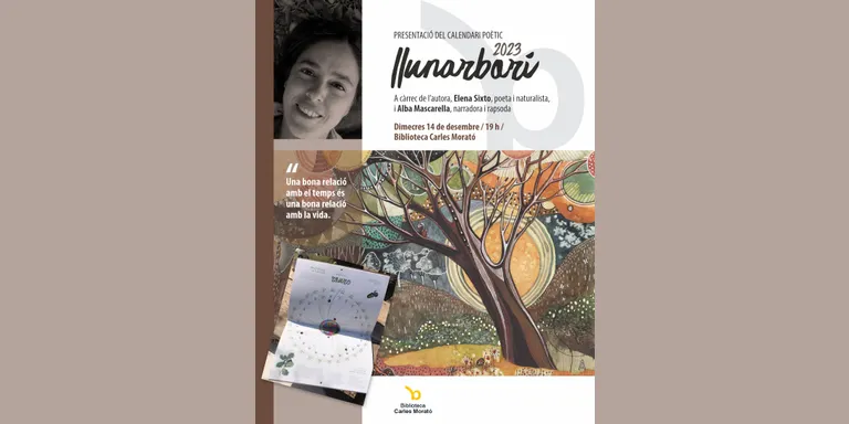La poeta i naturalista manresana Elena Sixto presenta a Solsona el calendari poètic "Llunarbori 2023"