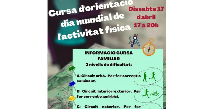 Organitzen una cursa d'orientació per celebrar el Dia Mundial de l'Activitat Física