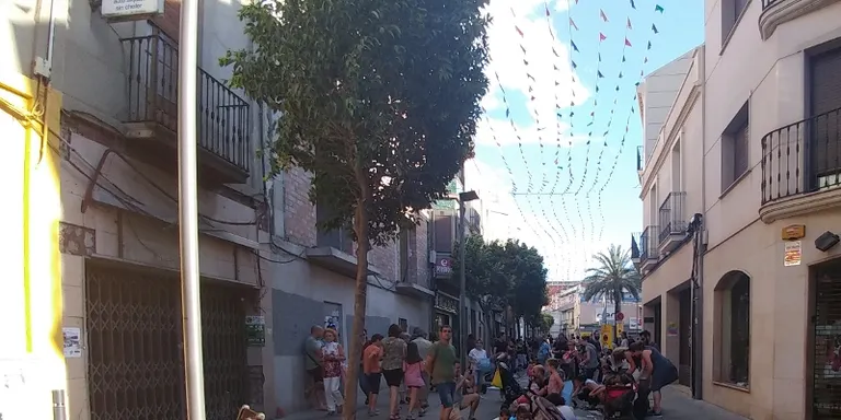 El carrer Maximí Fornés es vesteix de festa amb la catifa de Sant Pere