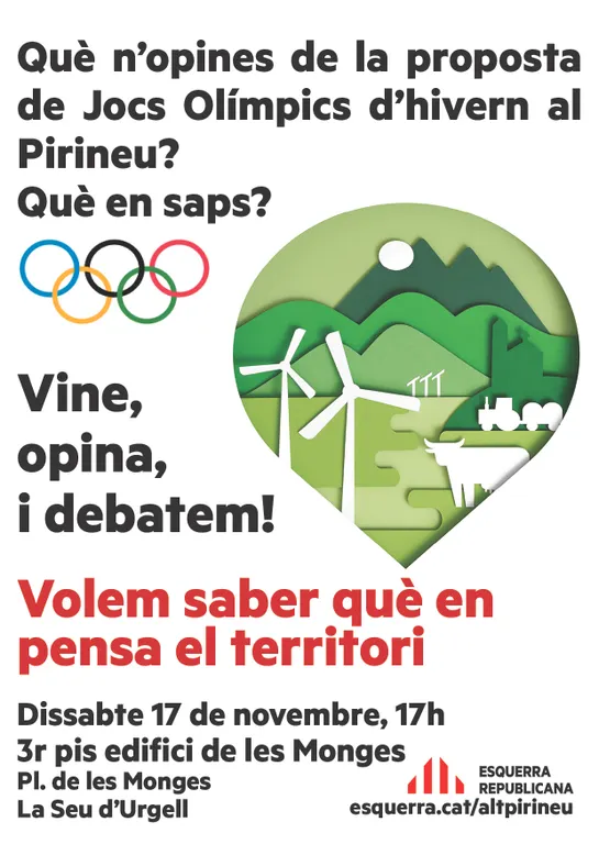 ERC organitza a la Seu una trobada territorial sobre la candidatura Pirineus-Barcelona
