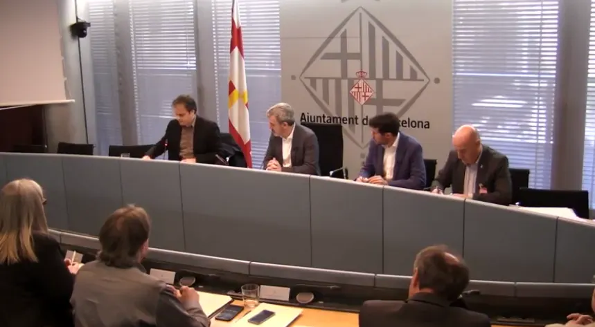 Albert Batalla, durant la compareixença davant la Comissió d'Estudi de la Candidatura Olímpica dels Jocs d'Hivern 2026
