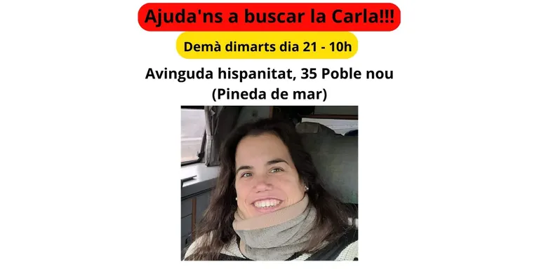 Busquen una veïna del barri de Poble Nou a Pineda de Mar