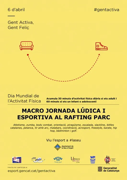 El Rafting Parc de la Seu, escenari de l'acte central a Catalunya del Dia Mundial de l'Activitat Física
