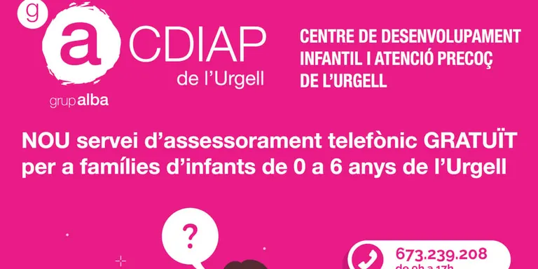 El CDIAP del del Grup Alba ofereix suport telefònic gratuït a les famílies amb infants de 0 a 6 anys de l'Urgell