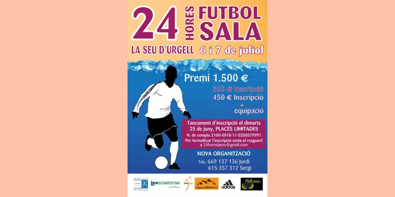 La Seu acollirà el 6 i 7 de juliol les 24 hores de Futbol Sala