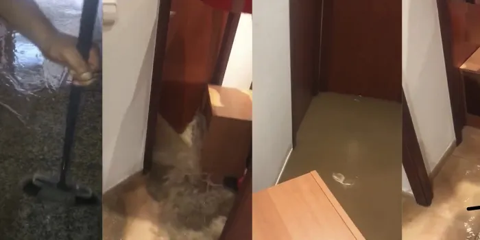 El temporal de pluges i fort vent d’aquest darrers dies causa desperfectes en habitatges i via pública