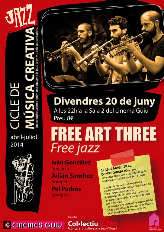 Free Art Three, nou concert del Cicle de Músiques Creatives