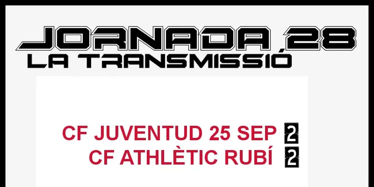 A PEU DE CAMP - JORNADA 28 diumenge
