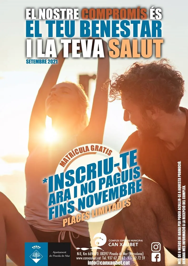 Inscriu-te ara al setembre i no paguis fins al novembre amb matrícula gratuïta