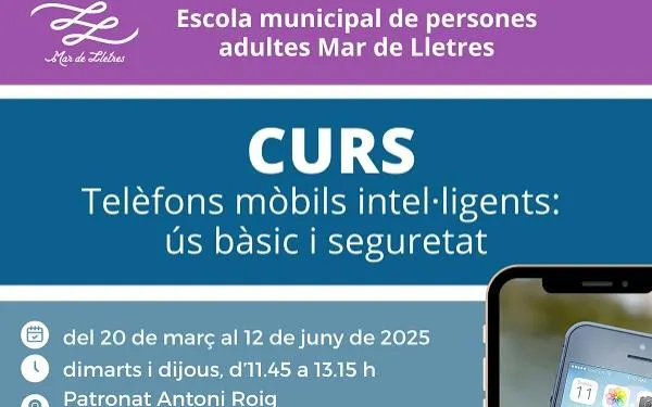 Nou curs d’ús bàsic i seguretat dels telèfons mòbils intel·ligents a Torredembarra